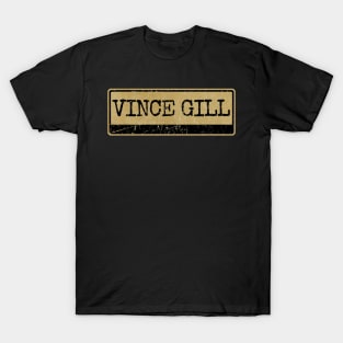 Aliska, text black retro - Vince Gill T-Shirt